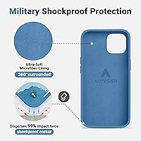 Vista 5 de AOTESIER Funda compatible con iPhone 12 y 12 Pro de 6.1 pulgadas, sedoso al tacto, goma de silicona líquida suave de alta calidad, antihuellas