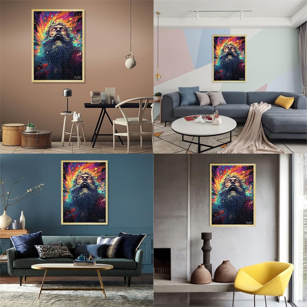 Puzzle Pittura di un vecchio gioco di puzzle 2000 pezzi 27.56 pollici x39.37 pollici Puzzle in Carte Grigie Adatto per Adulti e Bambini sopra i 14 Anni per Regali per Adulti
