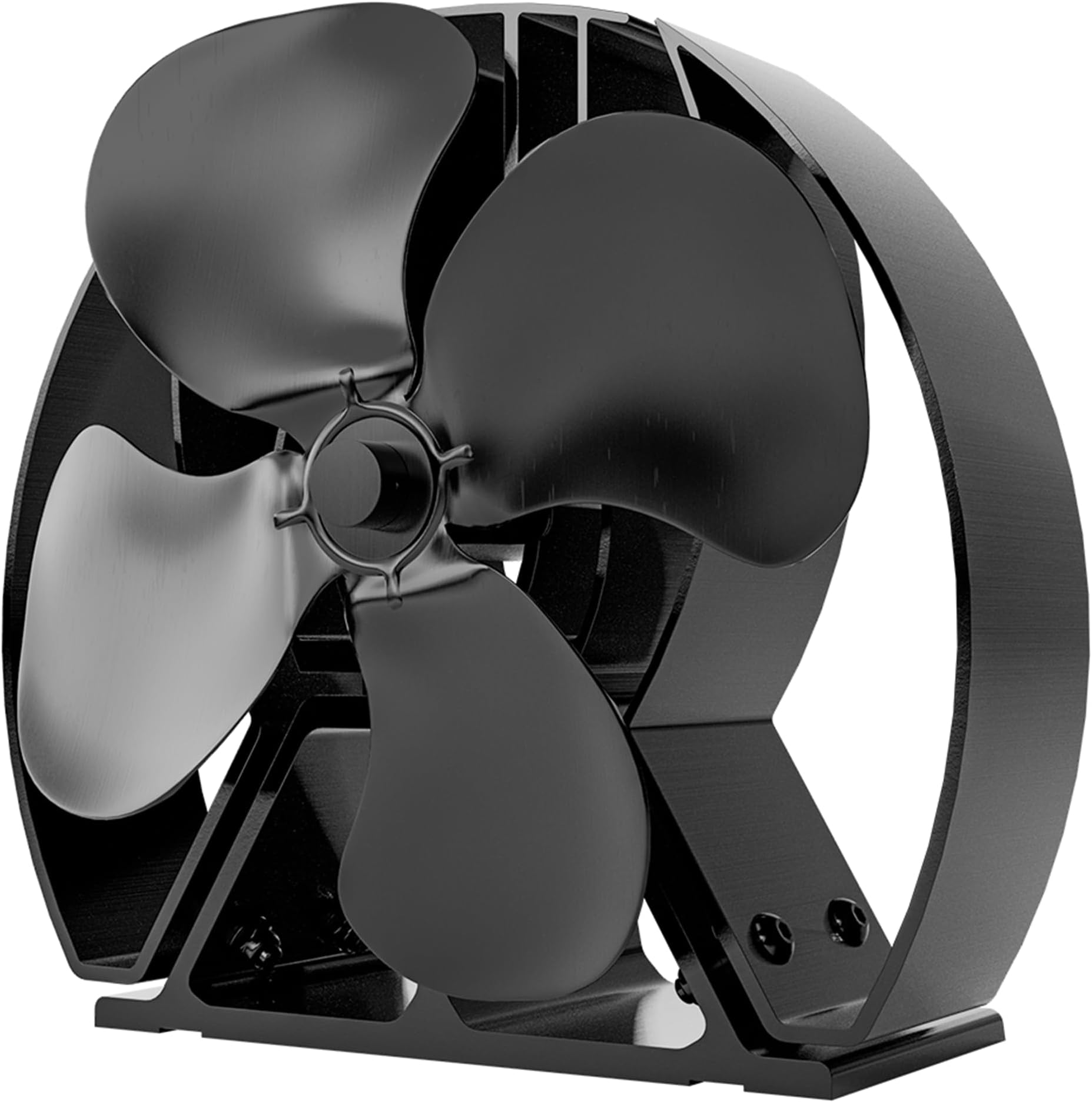 Viking Advanced Stove Fan - Powerful 4-Blade Design for Eco-Friendly Heat Circulation in Wood Burning Stoves and Fireplaces (Satin Black, Viking Air)