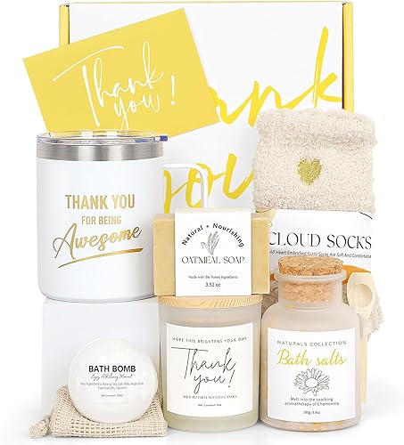 Miniatura 8 de Regalos de agradecimiento para mujeres, 8 cestas de regalo de agradecimiento a los empleados para mujeres, regalos de agradecimiento para compañeros