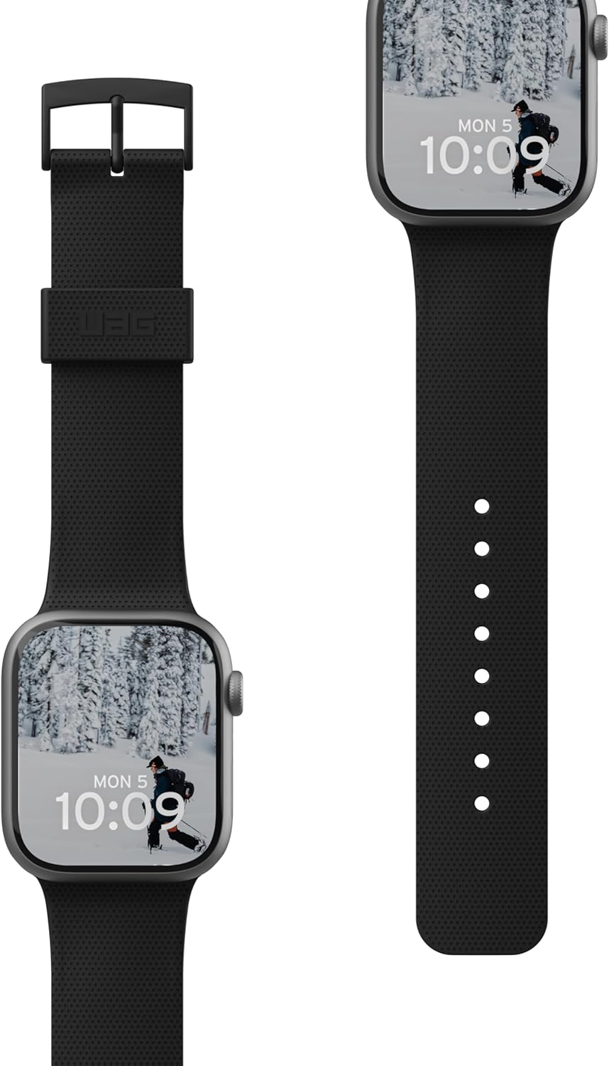 URBAN ARMOR GEAR UAG Compatible with Apple Watch Band 42/41/40mm & 49/46/45/44mm iWatch Series Ultra 3/Ultra 2/Ultra/4-11/SE3/SE2/SE DOT, Sport Soft Silicone Breathable Replacement Watch Strap