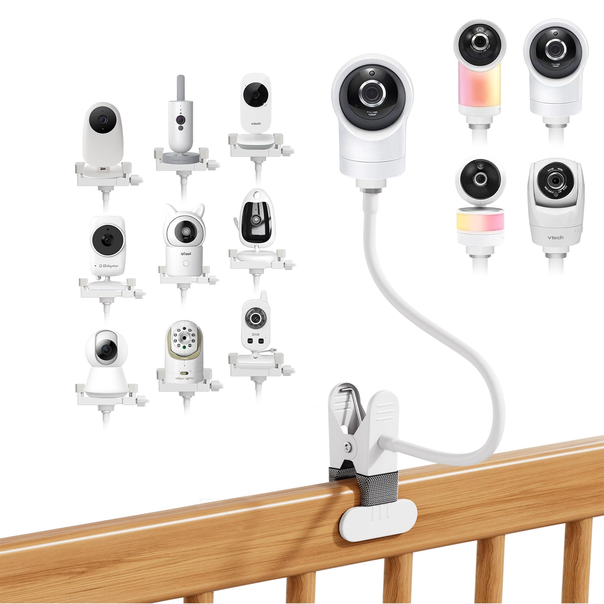 Support de moniteur pour bébé compatible avec VTech VM924/901/928HD/5263/5755/5764HD/7764HD/5766/5263/BM5254/RM5755HD/Leapfrog LF920HD/RM7768HD/LF815HD/LF17768HD/LF17. 26 FHD / Caméras LF2413