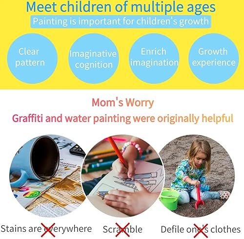 Miniatura 7 de 6 Set Water Drawing Books For For Kids, Kids Montessori Toys Reusable Magic Water Coloring Book Magical Drawing Book Painting Toys Toddler Early