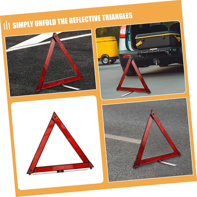 5 Reflectores Triángulos de Seguridad Plegables para Vehículos miniatura 7
