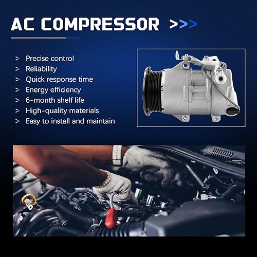 Miniatura 5 de 5SER09C AC Compressor 6PK Air Conditioning with Clutch Assy 88310-52551 88310-2B720 for Yaris 1.3 ，AC Compressor Replacement Parts 8831052551