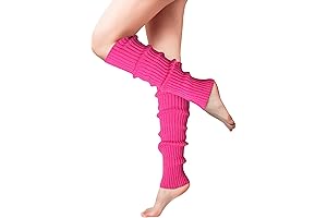 Neon Knit 80s Leg Warmers: Elevate Your Athleisure Style