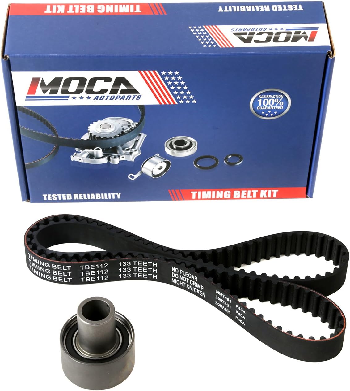 MOCA TB249K1 Timing Belt Component Kit Water Pump Fits 99-02 Mercury Villager, 99-02 for NISSAN Quest 3.3L V6 SOHC VG33E