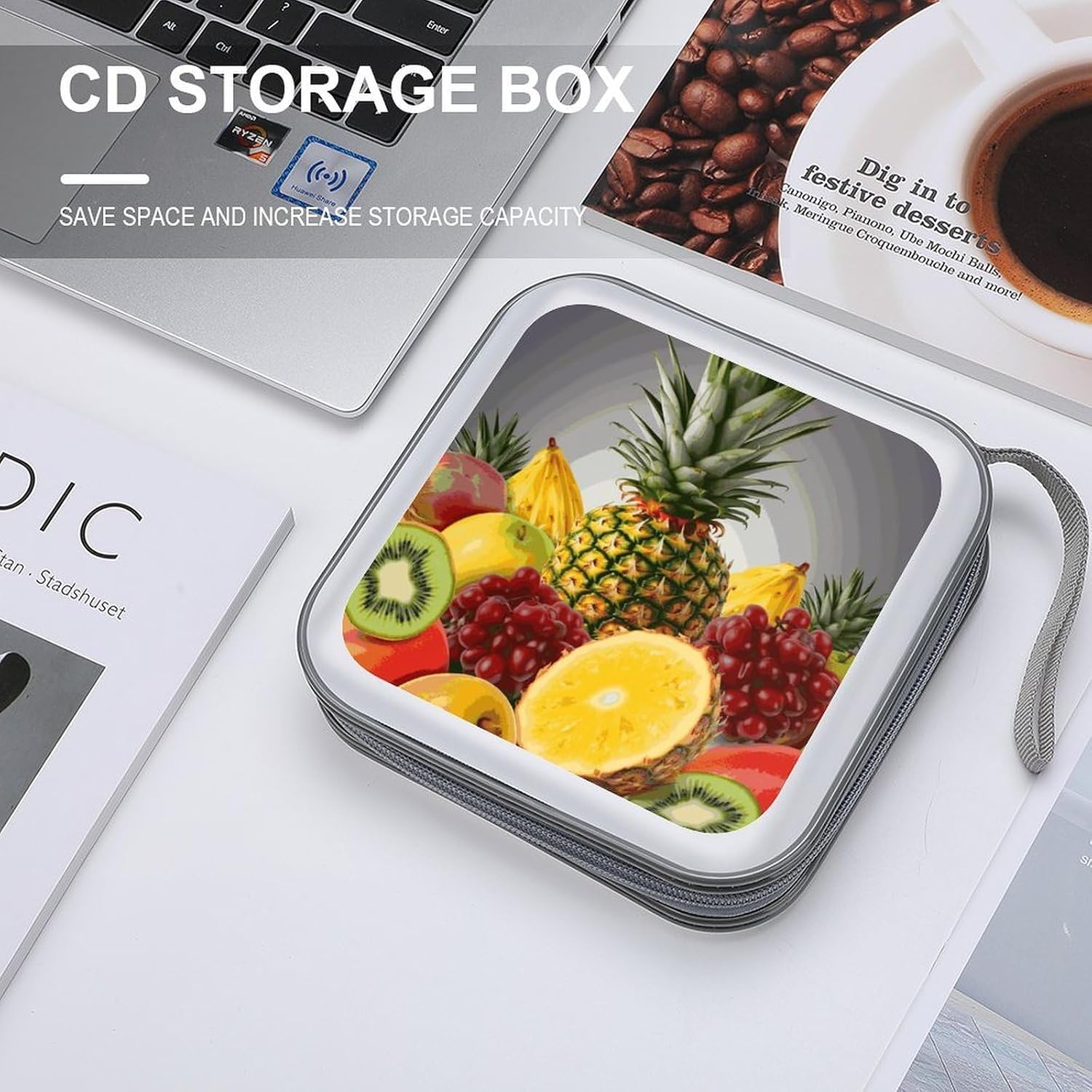 Fresh Fruits Pineapple CD Case CD Storage Box DVD Sleeves