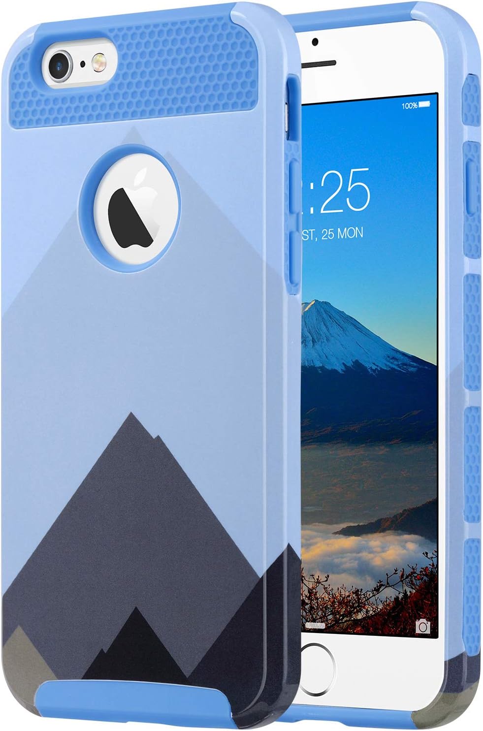 ULAK iPhone 6S Case, iPhone 6 Case, Slim Fit Hybrid Dual Layer Scratch Resistant Hard Back Cover Shock Absorbent TPU Bumper Case for Apple iPhone 6/6s 4.7 inch, Peak Pattern
