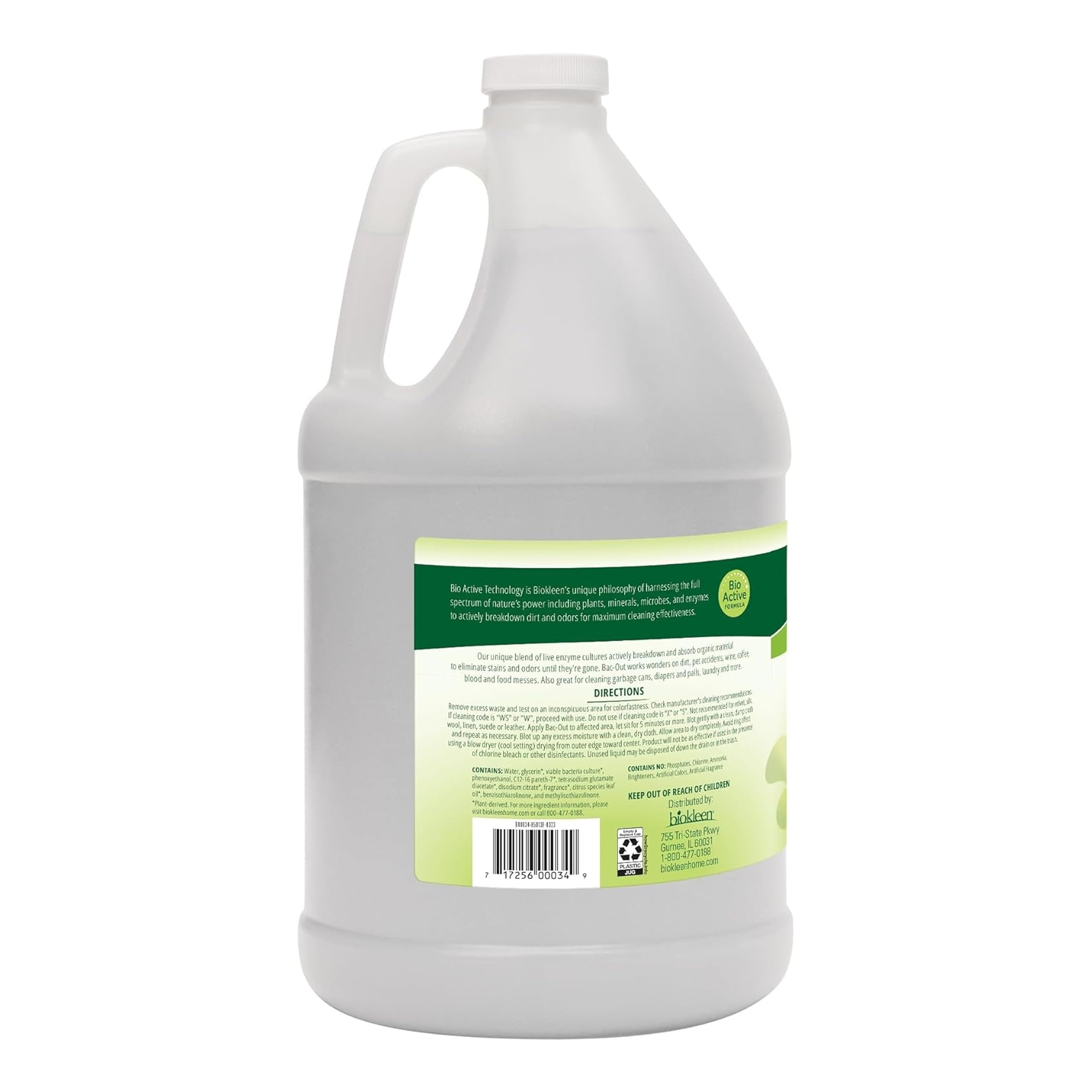 Biokleen Bac-Out - Soluzione per la Pulizia di Tappeti - Rimuovi Odori e Macchie con Enzimi - 3,8 L