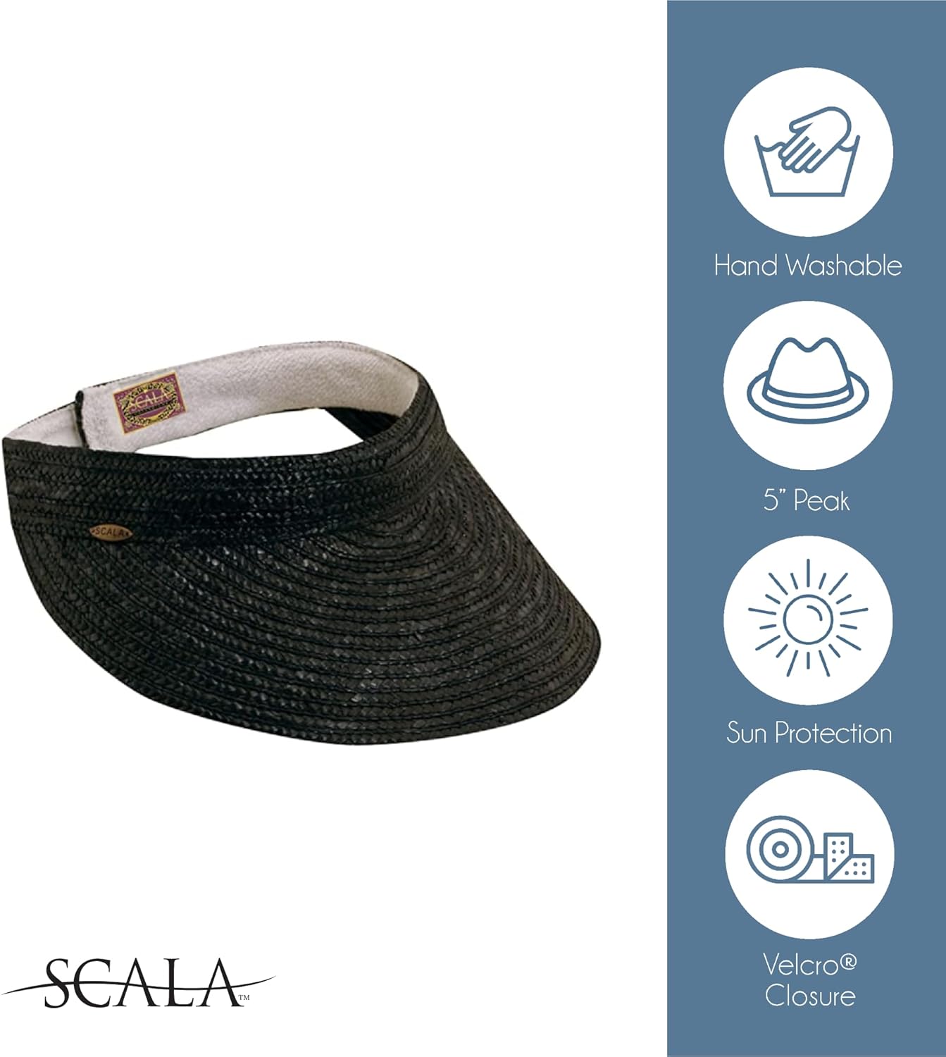 Scala Women's Sewn Braid Visor - Image 2