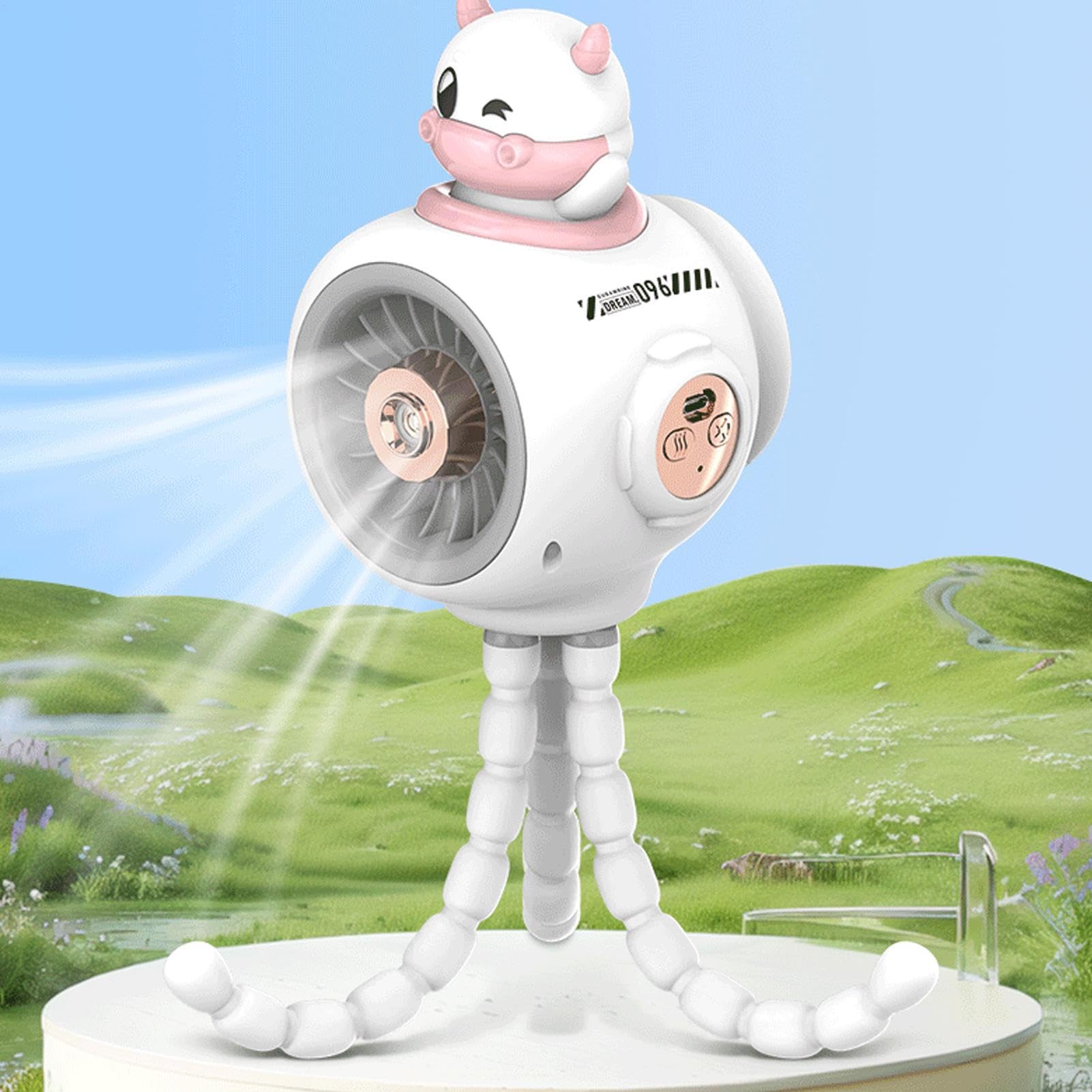 Generico Ventilador de cochecito para cochecito, ventilador con pulverización de agua para carritos de ruedas | 3 velocidades, dispositivo refrescante para compras, camping, viajes al aire libre y