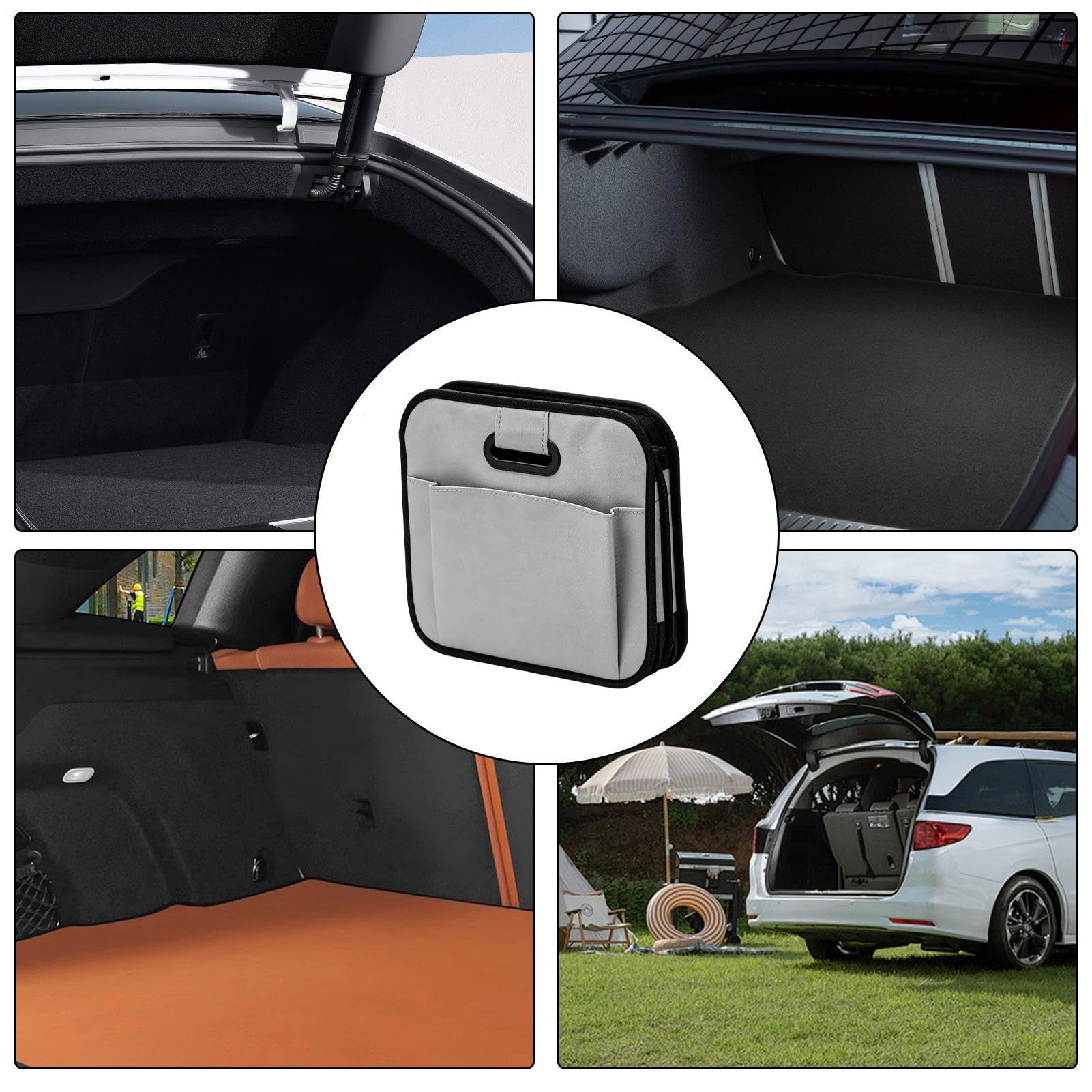 Organizzatore di baule auto grande multi-compartimento impermeabile con | Organizer per auto con separatori Campeggio Viaggi Road Trip Camion Camping Car Van Berlina