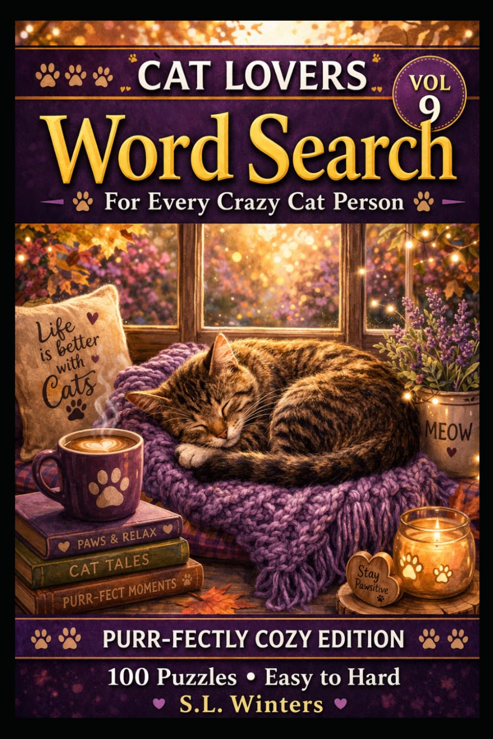 Cat Lovers Word Search: Volume 9 — Cats in History Edition (Cat Lovers Word Search Series)