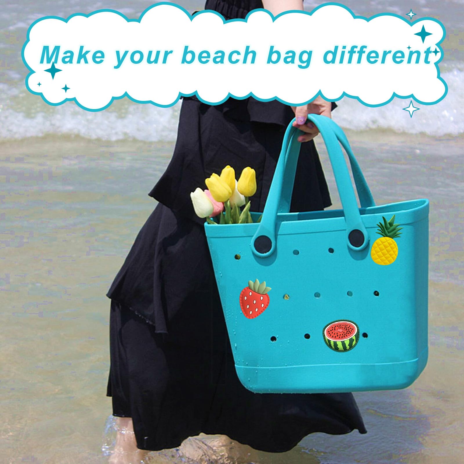 Lot De 8 Breloques De Sac De Plage – Accessoires De Sacs à