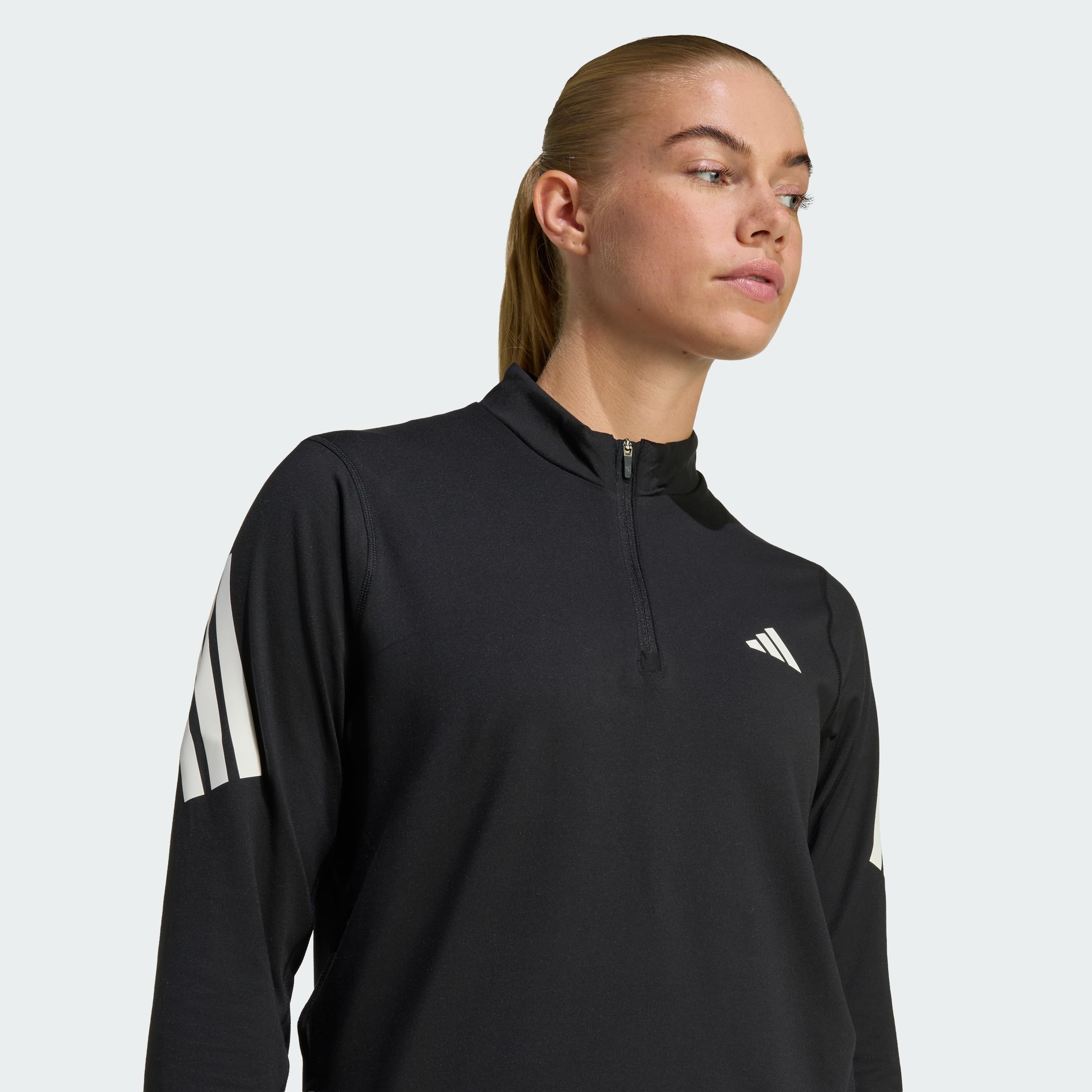 adidas Women's adi365 Iconic Running Pullover, Reißverschluss bis zur Brust