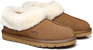 UGG Slippers Australian Premium Soft Sheepskin Wool Women's Slipper Winter Home Cozy Moccasins Shoes