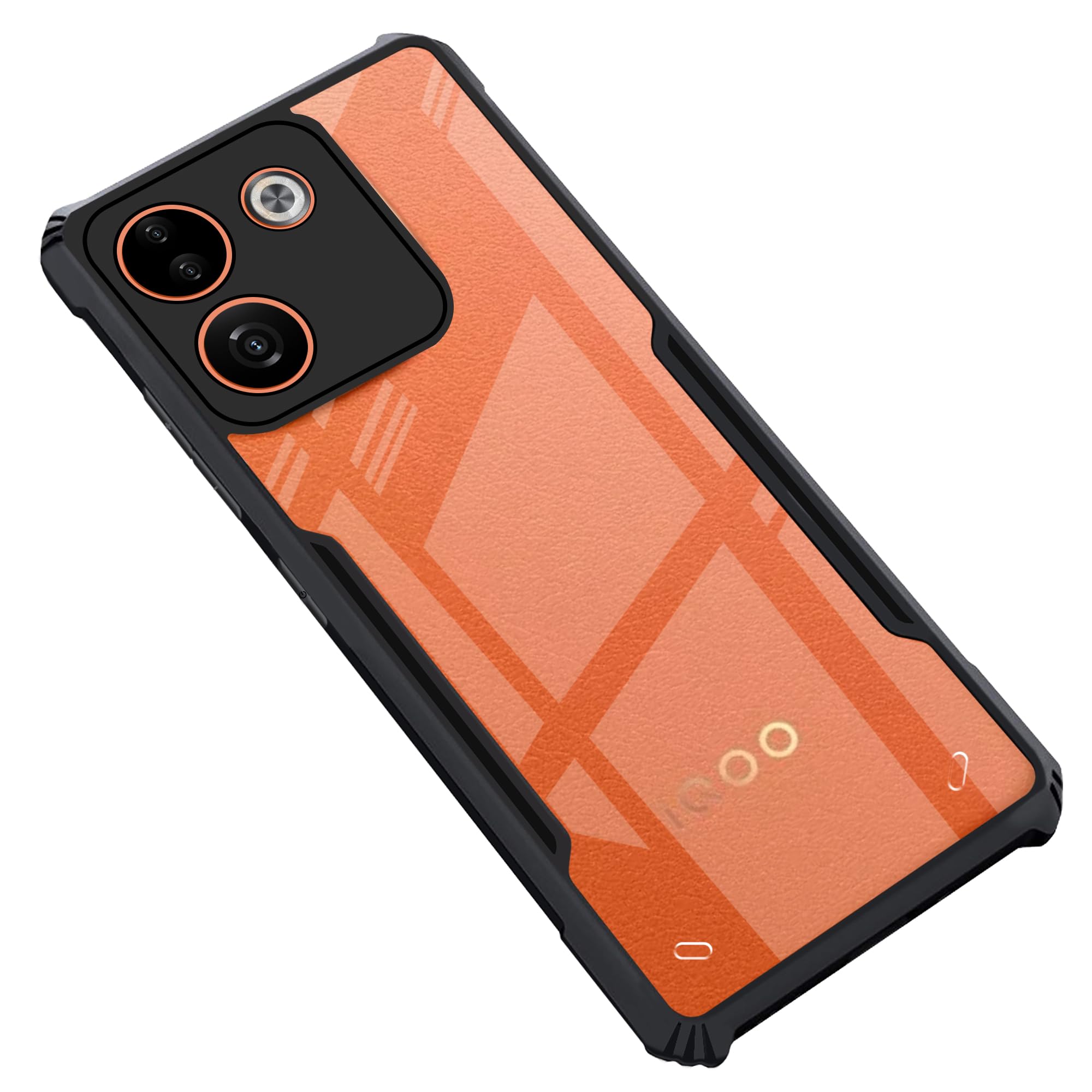 CEDO iQOO Z9s Pro/Vivo T3 Pro (5G) Back Case Cover | Camera Protection Shockproof Bumper-Edge | Acrylic Crystal Clear 360 Degree Protection TPU+PC | Transparent Eagle Back Case Cover (Black) (B0DGGNJ4BV) Amazon Price History, Amazon Price Tracker