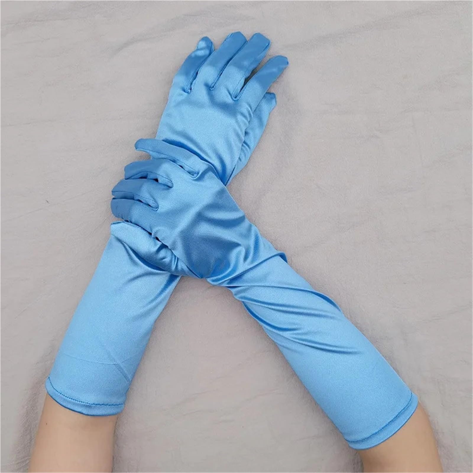 38 CM Satin Lange Satinhandschuhe Für Hochzeiten Und Bankette