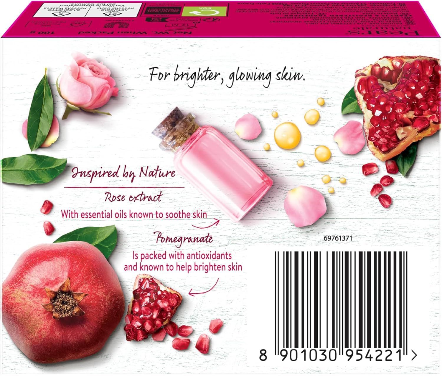 Pears Naturale Pomegranate Soap Bars 100g 6 Pack + 1x Soap Bag, 100 g (Pack of 6) - Image 3