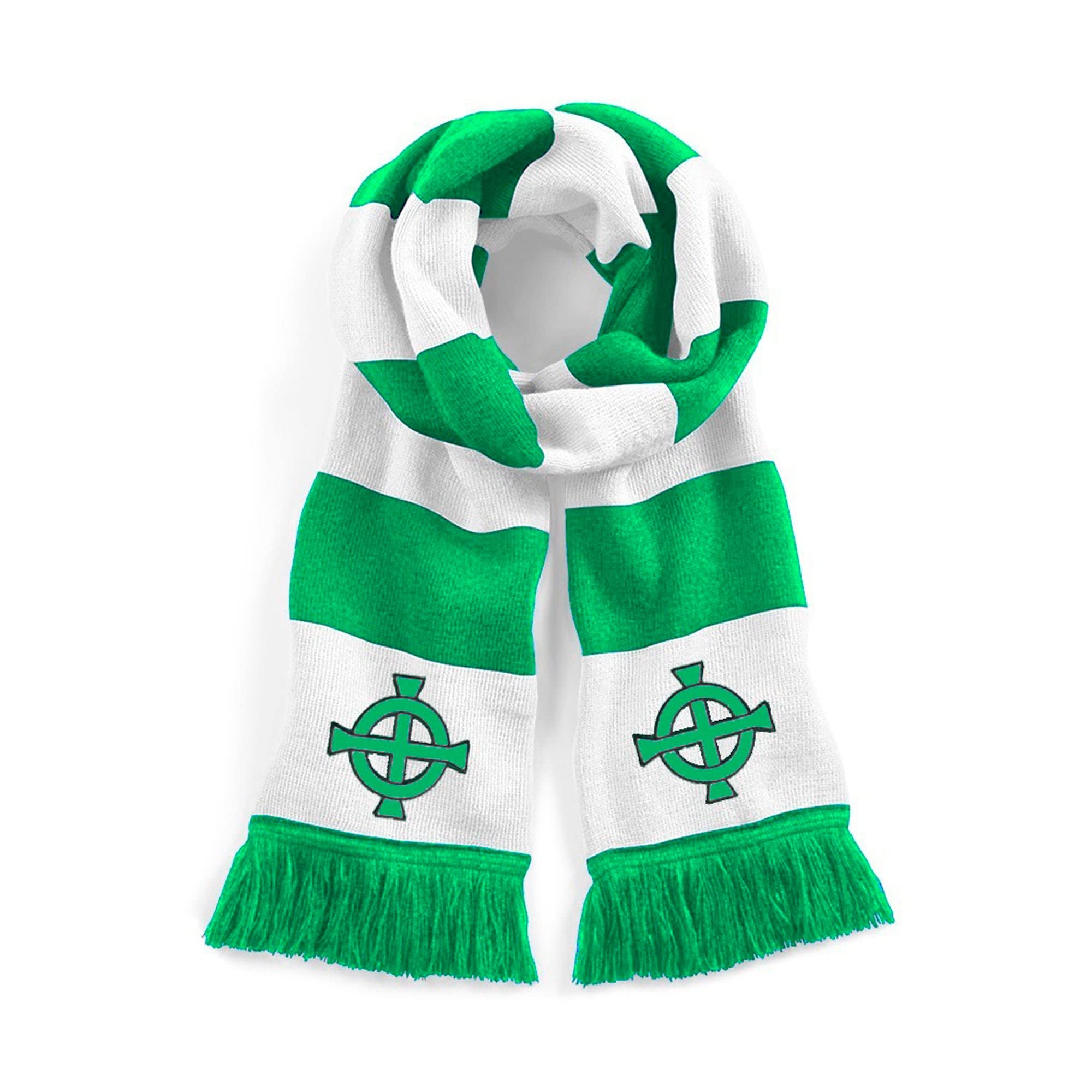 Northern Ireland 1970s Retro Traditional Football Scarf Embroidered Logo