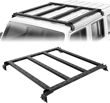 Roof Rack 2007-2026 Wrangler JKU/JKU Hardtop | Extra Roof Storage for Family Trips, Camping & Weekend Adventures
