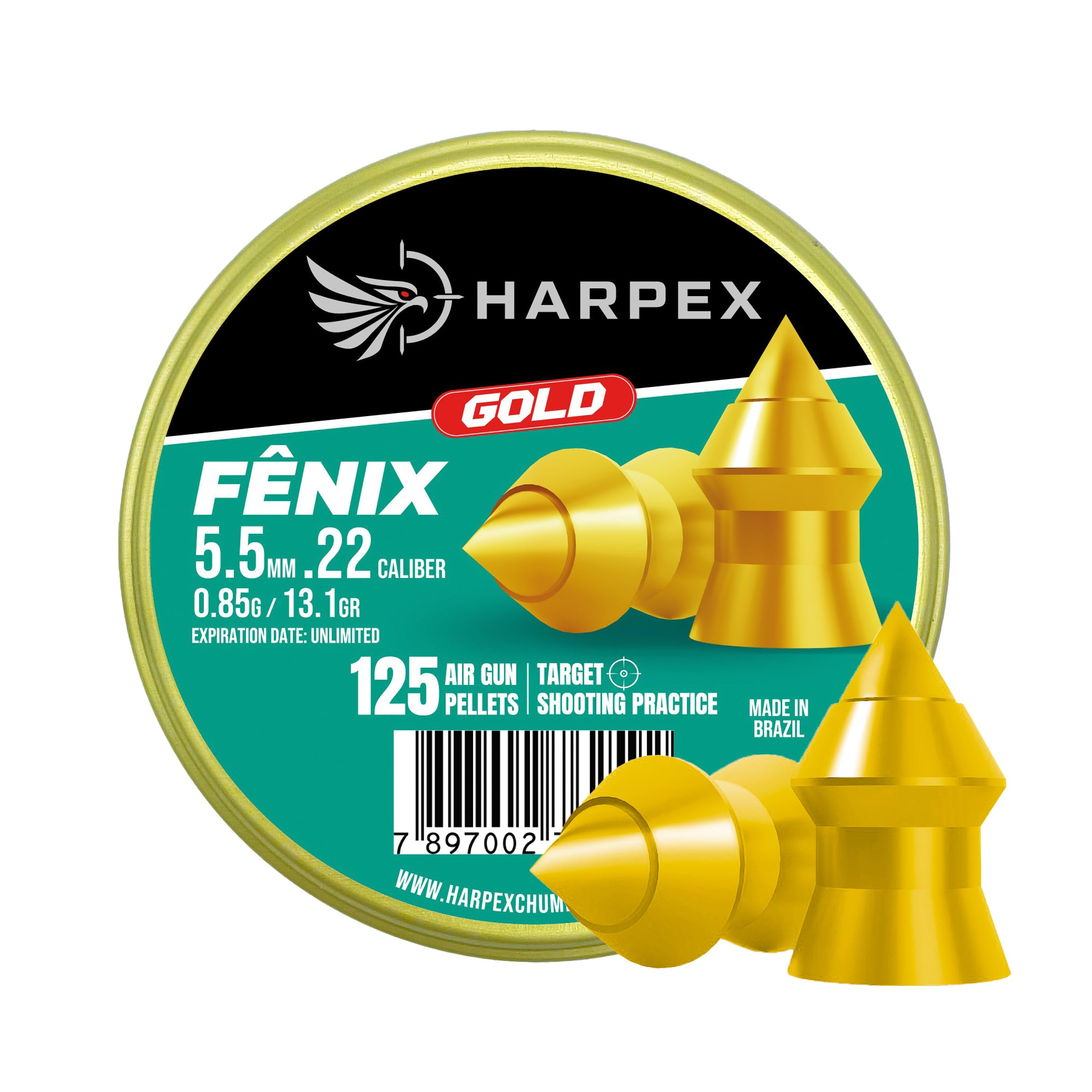 Fenix Gold Airgun Pellets .22 Caliber 13.1gr(0.85g) Pointed - 250ct