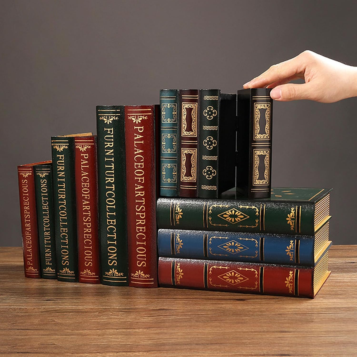 CCYLEZ Fake Book Decoration, Versatile Decorative Book Box Vintage Easy To for Office (C)