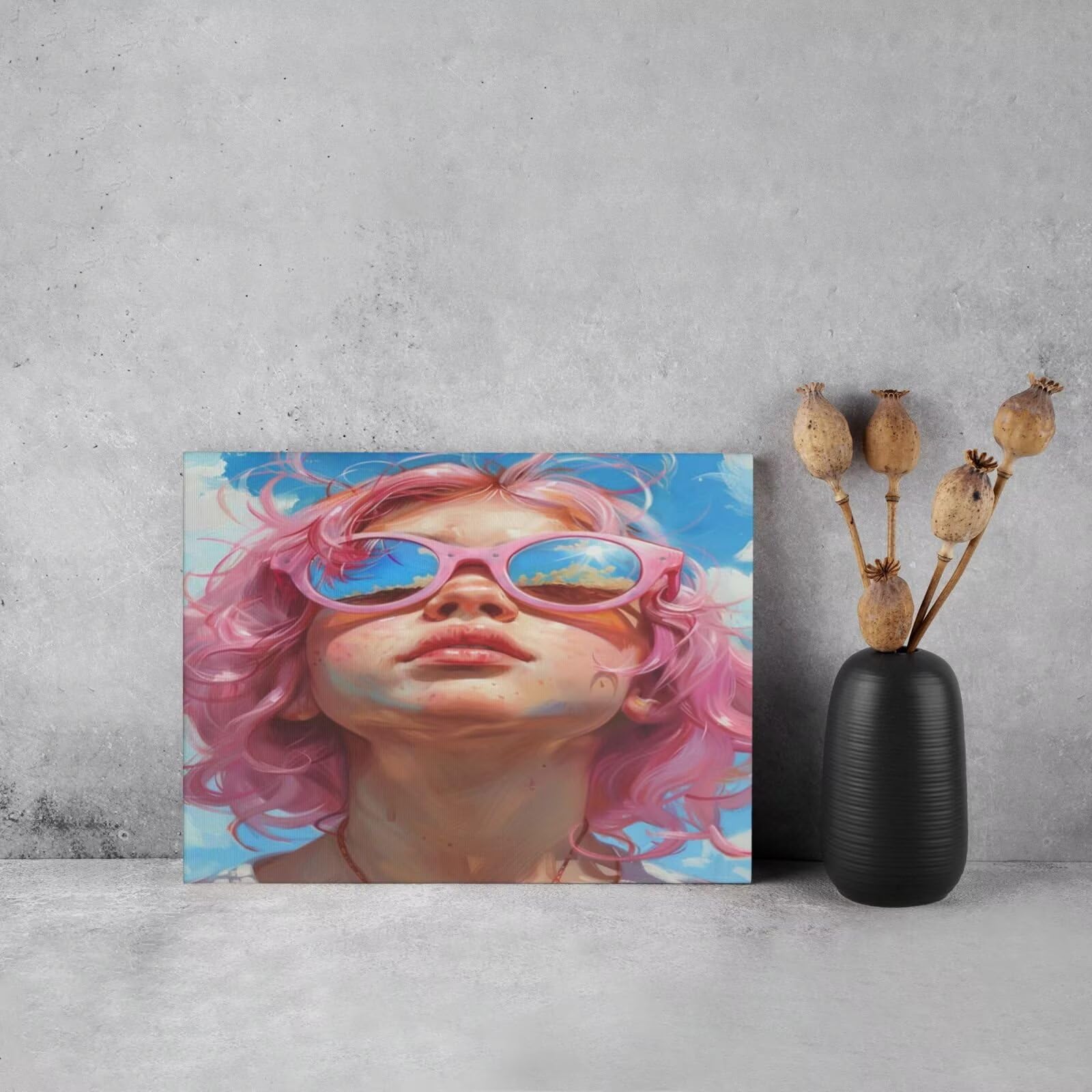 Kit per pittura con numeri per adulti, principessa, ragazza, pittura con numeri per principianti, pittura acrilica con 6 pennelli, pittura ad olio per decorazione da parete (100 x 75 cm, senza