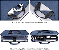 Vista 6 de Maletín resistente al agua con asas para computadora portátil de 11.6"-12.9" para mujer portafolio para Acer R 11 11.6 Chromebook, ASUS Chromebook