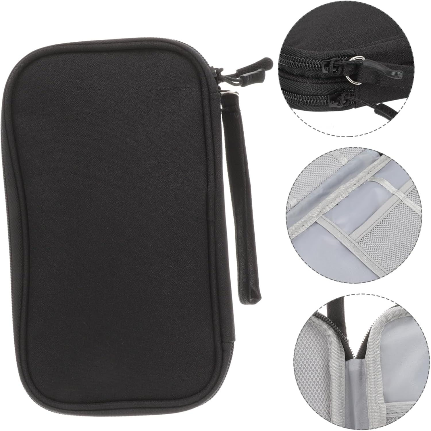 DOITOOL 3pcs Electronic Organizer Bag Double Storage Pouch for Cables Chargers and Accessories Capacity Removable Partition for Travel and Home Use Sleek Design