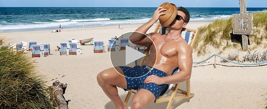 Arcweg Costume da Bagno da Uomo 2 in 1 con Fodera Boxer 5,5\