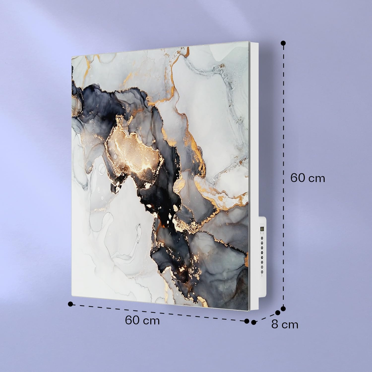 Grzejnik na podczerwień/konwektor 2 w 1 Mojave 500 smart | konwektorowy promiennik podczerwieni | kontrola za pomocą aplikacji | 60 x 60 cm (szer. x wys.) | 500 W | termostat | pilot zdalnego
