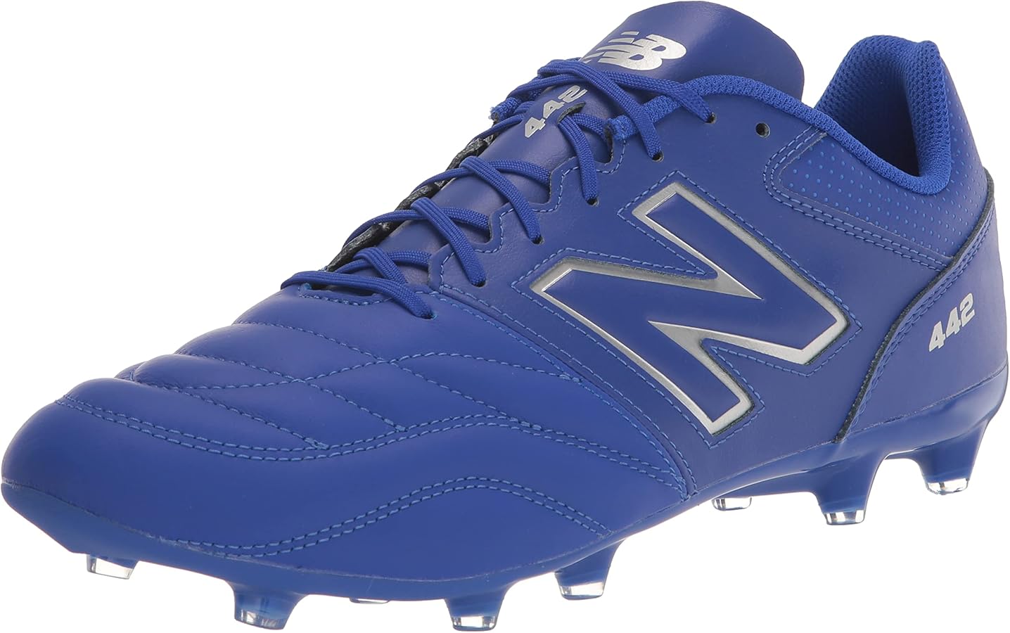 New Balance Men's 442 V2 Team Fg Soccer Shoe, Blue/White, 6.5 Wide