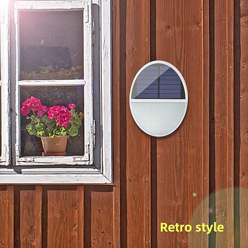 Miniatura 6 de Luz solar al aire libre, luz de inducción automática para microondas, sin cableado IP65, luz de pared impermeable, funciona con energía solar para