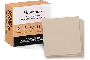 50 Pack Bamboo Everyday Napkins: Eco-Friendly and Convenient Napkins for Everyday Use