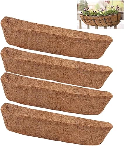 Miniatura 8 de Frillybutts Coco Liners para macetas de 36 pulgadas, forro de repuesto de fibra de coco de coco para maceta de pared