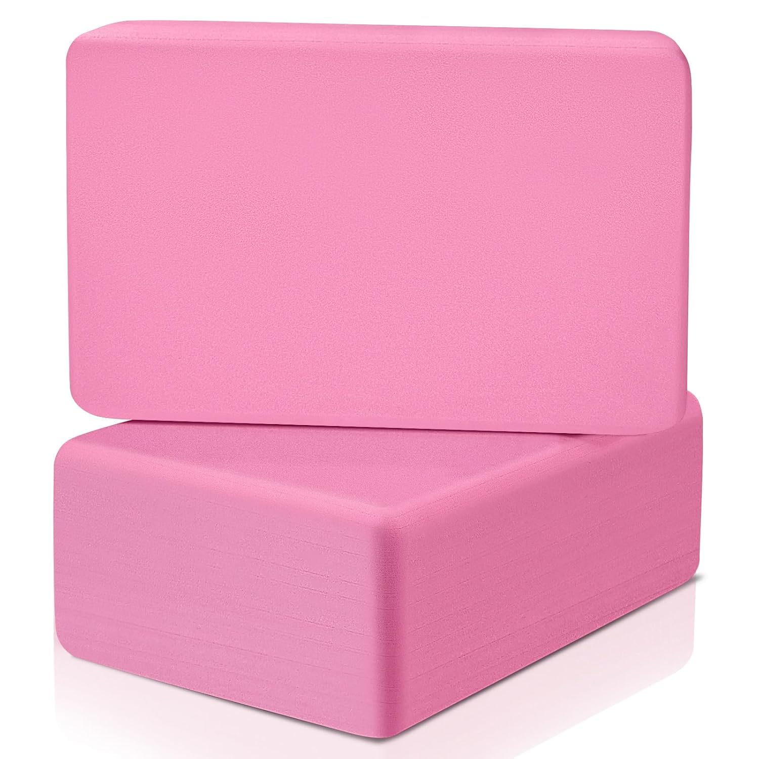 DAYANIDHI Yoga Block EVA Foaming Home Exercise Fitness Gym Sport Tool High Density EVA Foam Blocks Supportive Free Non-Slip Exercise Blocks Yoga Accessories for Meditation Balance (Pink, Pack of 1)-image-9