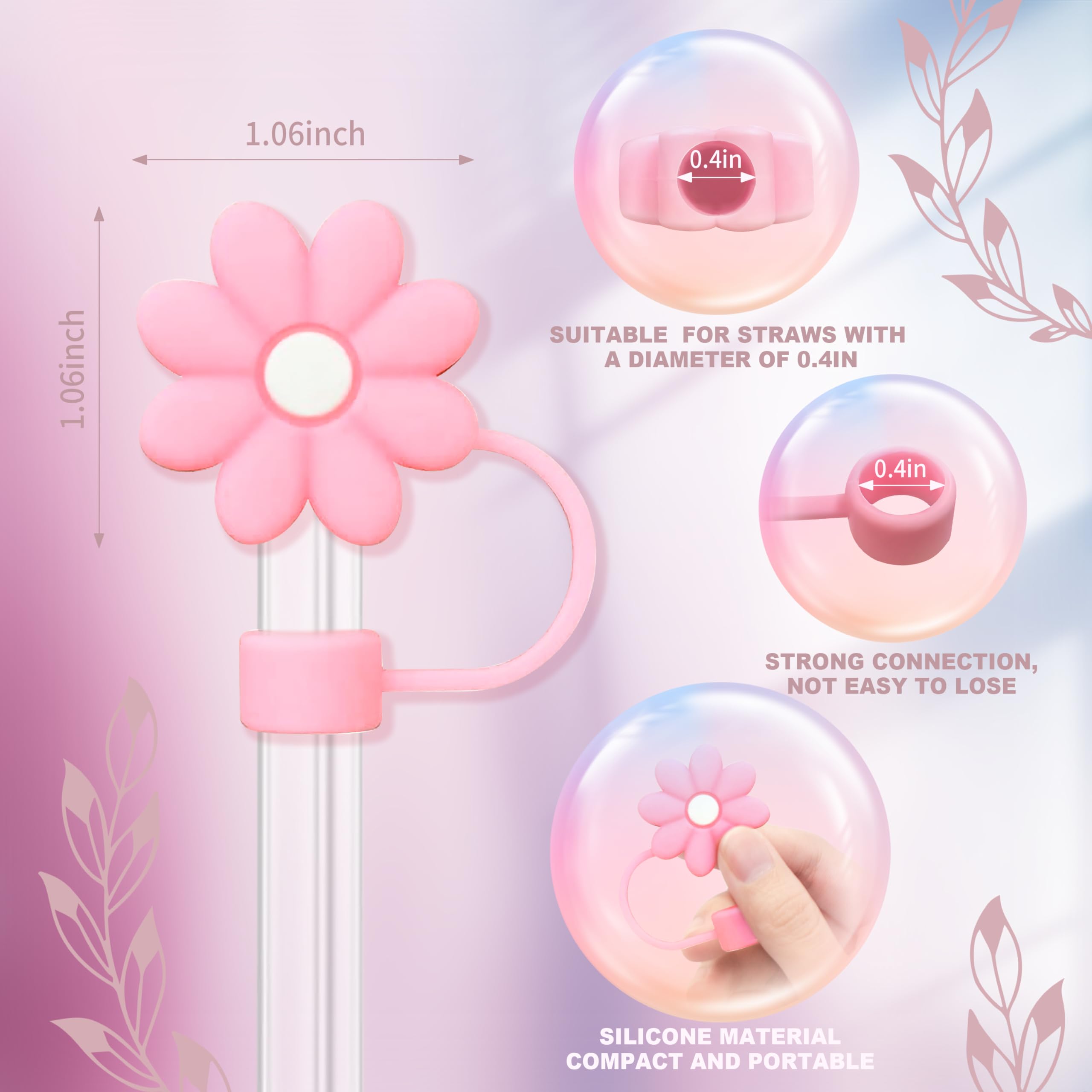 Novastar for Stanley Straw Cover - for Stanley Cup Accessories for Stanley Cup Straw Covers for Stanley Straw Topper 10mm Reusable 9Pc