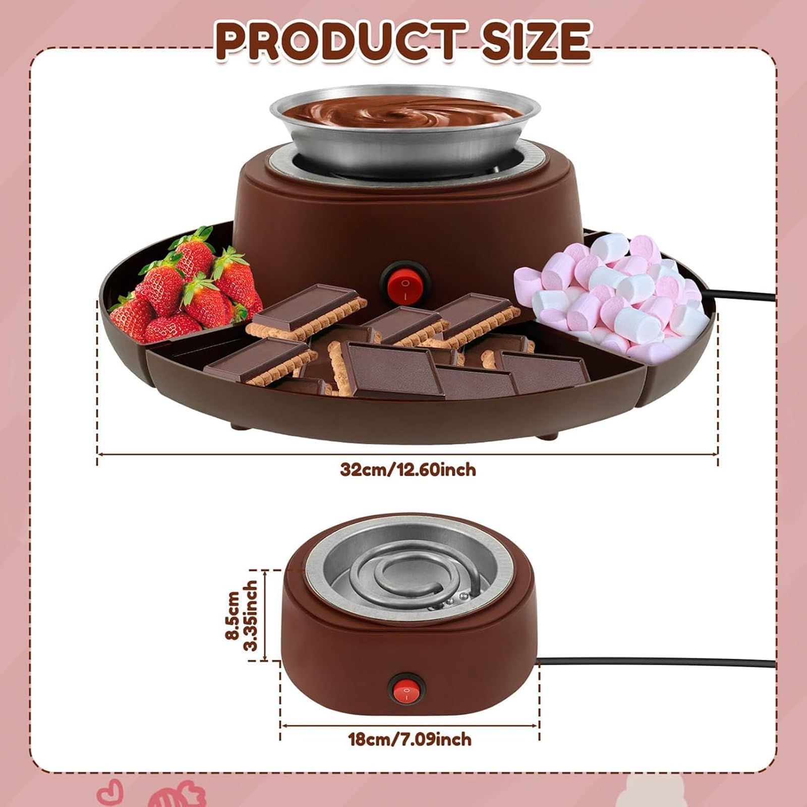 Máquina For Hacer S'Mores Y Fondue 2 En 1, 5 Accesorios