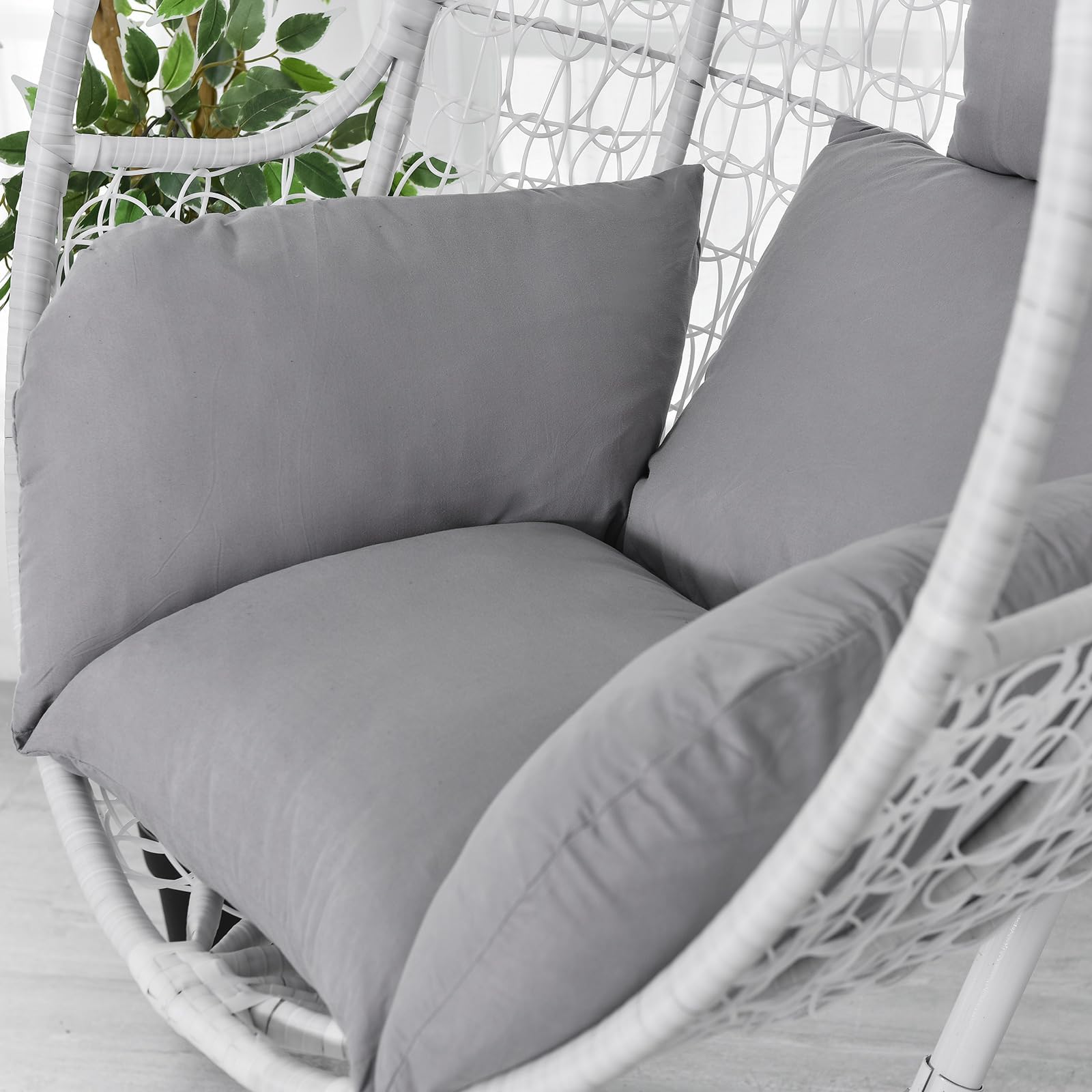 Cuscino di ricambio per sedia a uovo in rattan marrone, resistente alle intemperie, per dondolo da giardino e sedia a dondolo, comodo ed elegante, accessorio per sedute