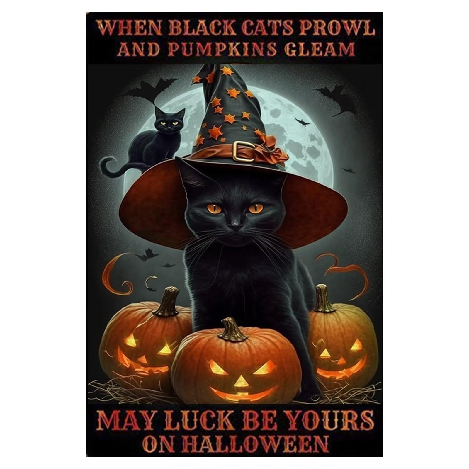 Amazon.co.jp: 魔女 ハロウィン ブリキ看板 May Luck Be Yours On