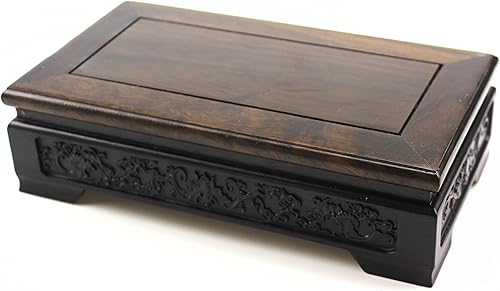 Muebles orientales chinos de palisandro macizo Mahagony soporte de exhibición de madera base de madera rectangular con forma rectangular con