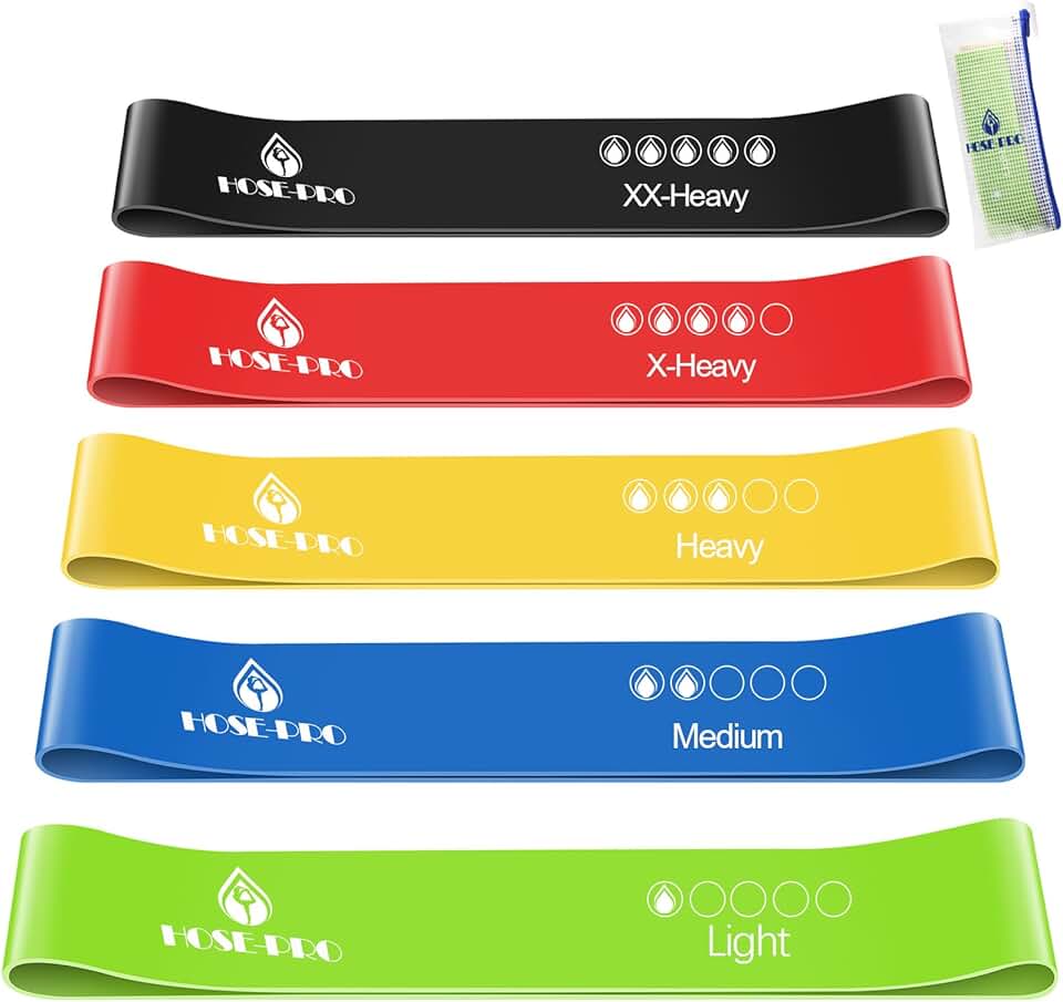 Resistance Bands [Set of 5] - Skin-Friendly Natural Rubber E