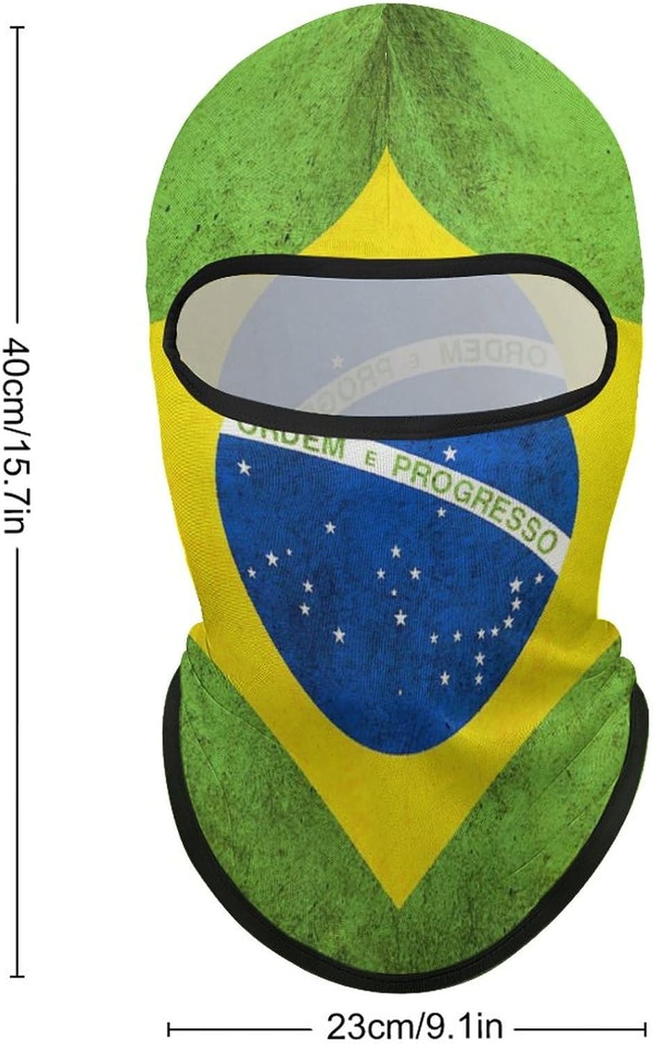 Vintage Brazil Flag Ski Mask for Men Women Lightweight Balaclava Face Cover UV Protection Neck Gaiter