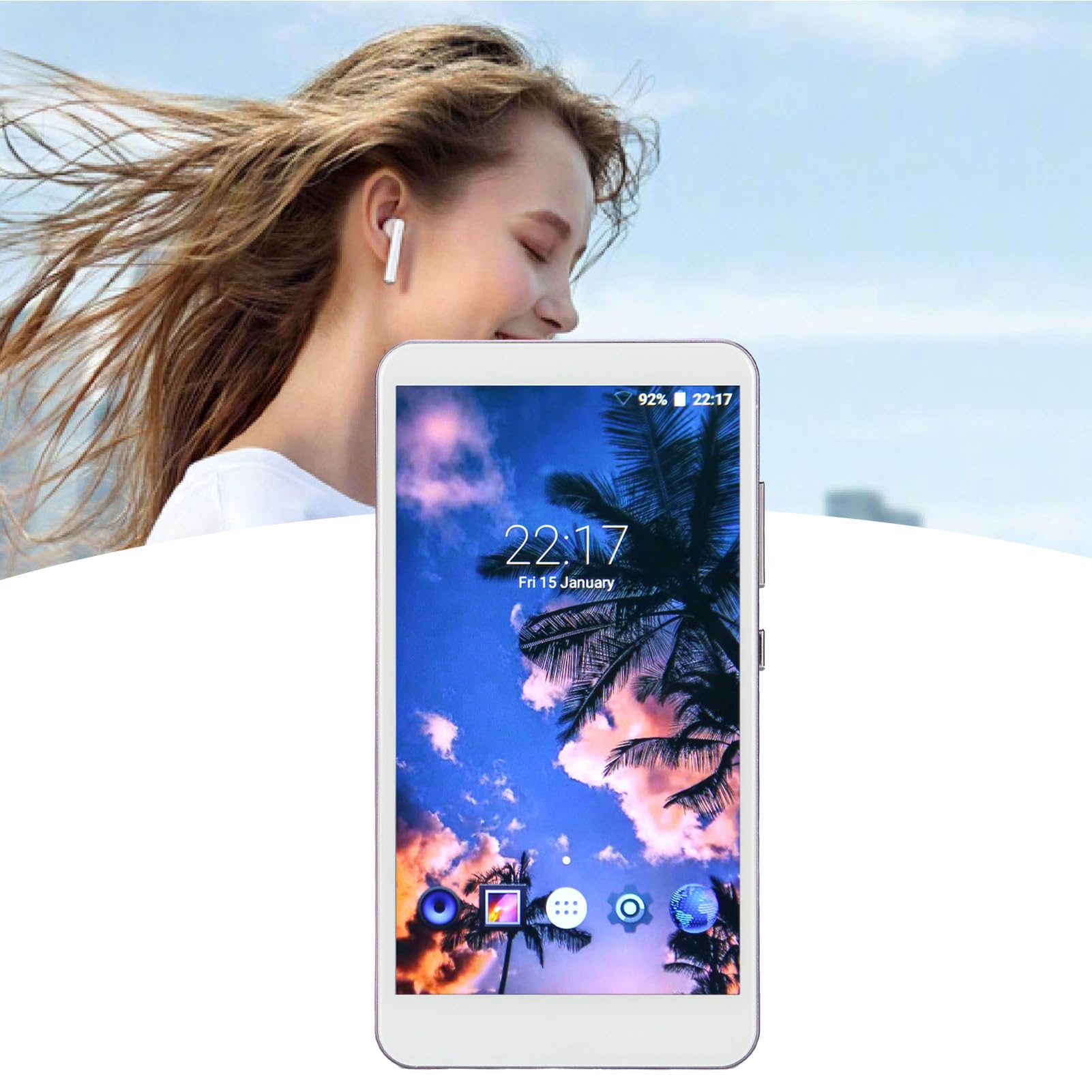 Alomejor Wysokowydajny Odtwarzacz MP4 z Androidem 5,0-calowy Odtwarzacz Muzyczny z Bluetooth i Wi-Fi do Słuchania Muzyki i Filmów (PURPLE)