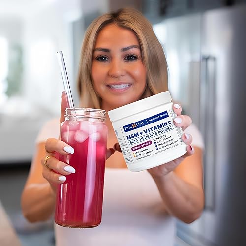 Miniatura 8 de Twig & Leaf MSM + Vitamina C Polvo MSM Polvo para el crecimiento del cabello, uñas y apoyo articular Sin OMG, sin gluten 30 porciones 7.9 oz