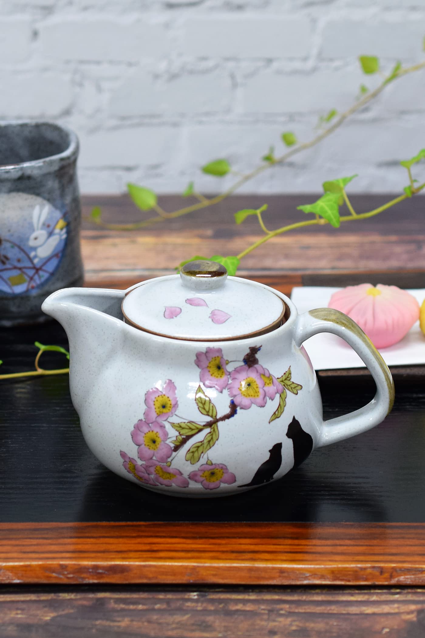 九谷焼急須和柄桜