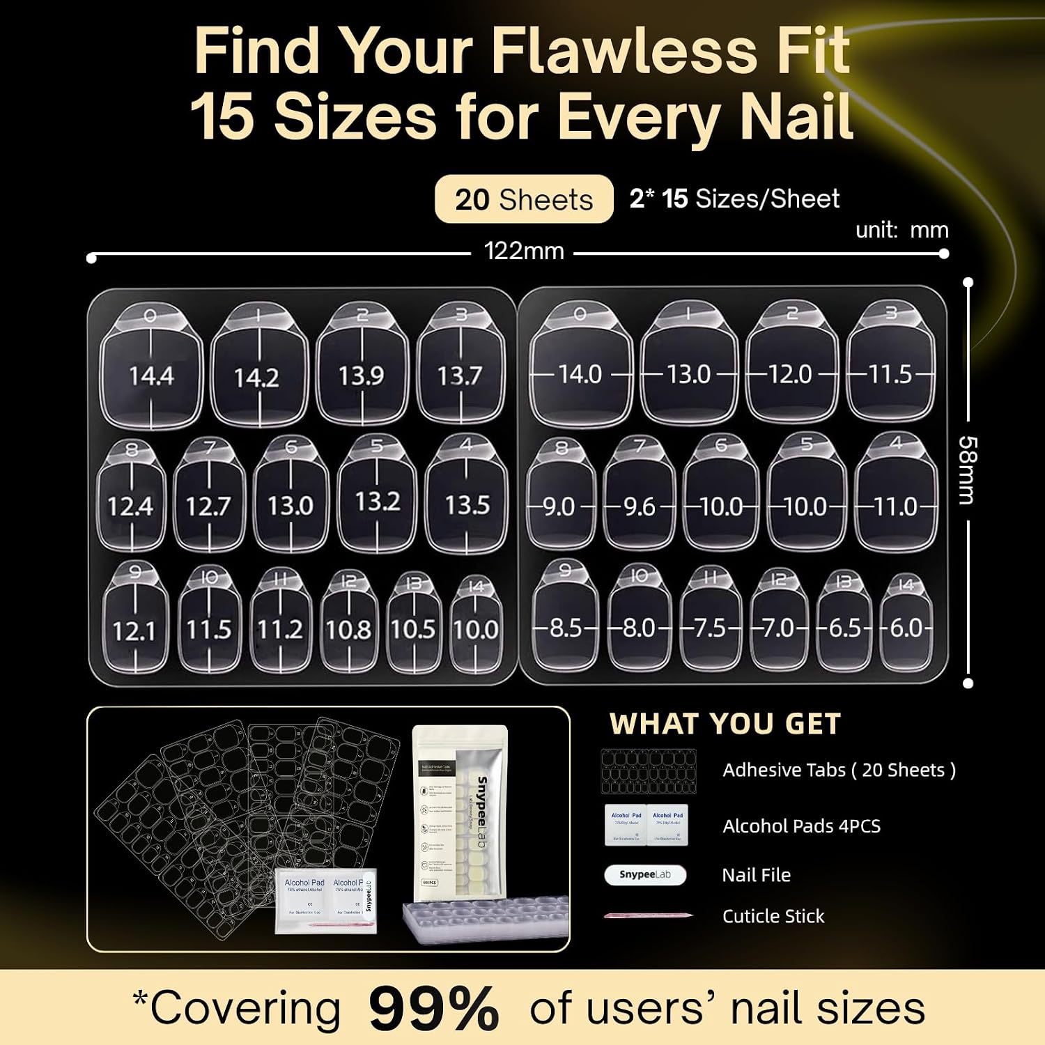 Nail Sticky Tabs Upgraded 600PCS With Tool Kit Press On Nail Tabs image 2