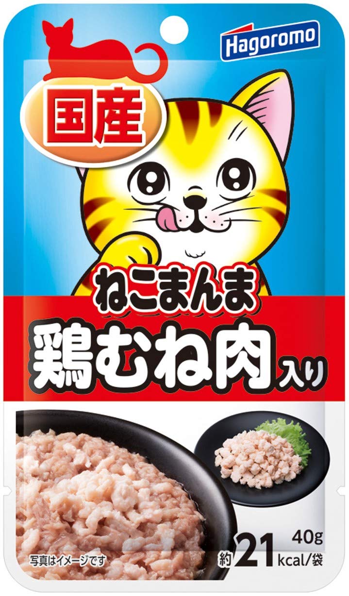 Amazon.co.jp: はごろも ねこまんま パウチ 鶏むね肉入り (国産) 40g
